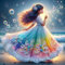Bowetile 5D Diamond Painting Bilder Bunte Kleid, Strand Diamond Painting Set für Erwachsene und Kinder, Komplettes DIY Diamond Art Malen Stickset für Kreuzstichbilder, Wohnkultur 30x30 cm