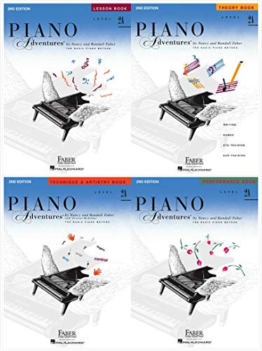 Faber Piano Adventures Level 2A Four Books Bundle (Lesson, Theory, Performance, Technique & Artistry Book)