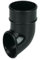 68mm Round Gutter Pipe Shoe | Guttering Pipes and Fittings - Black (Pack of Two)