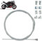 1,3M Kupplungskabel, Motorrad Ø1,5mm Universal Seilzug, Notfall Kupplungszug Bremskabel Gaszug Reparatur Set mit 8 Nippel Befestigungsschrauben, für Mofa, Fahrrad, Quad, Enduro, Elektro Roller