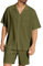 Volemo Survêtement Homme 2 Pièces Ensemble Jogging Sport Pantalon Chemise Short Été Costume Vert M