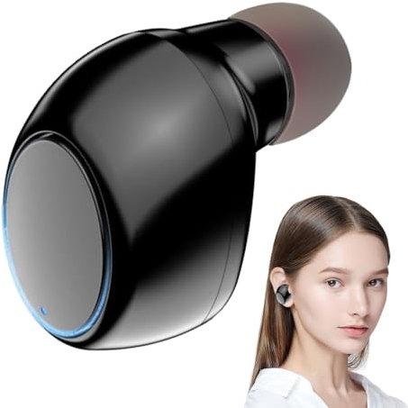 Kabellose Kopfhörer – unsichtbare Kopfhörer für linke oder rechte Ohren | winziger Kopfhörer mit Geräuschunterdrückung und ergonomischem Design für Frauen und Männer