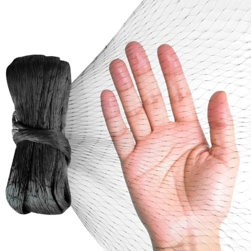 lohey 4M*12M Garden Netting Mesh, Lightweight Bird Netting for Fruit Protection, Ponds, Gardens & Crops, Versatile Veg Patch Fine Mesh for Grapes, Cherries, Strawberries & Trees (Black)