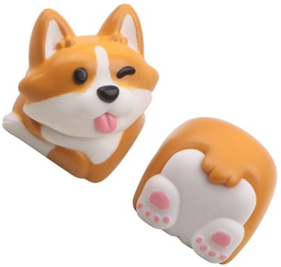 Decorative 3D ABS PVC Key Caps Corgis Butte Keyboard Key Caps for Personalizing Key Caps