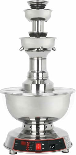 YGHBFRSZ 3-Tier Wine Fountain Machine,Electric Fountain Drink Machine,Festival Party Wedding Catering Equipment,304 Stainless Steel,Temperature Control Range: 0-100°C,110-220V