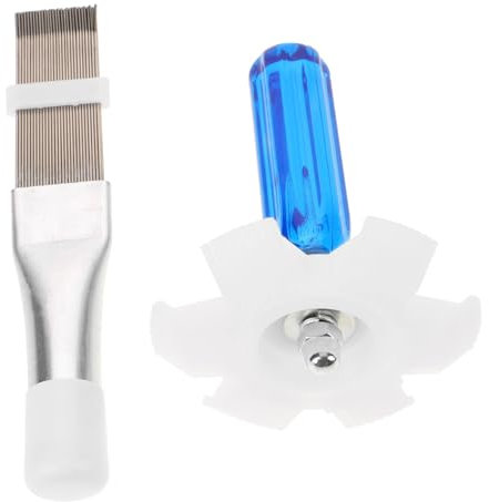 Alipis 2 Pièces Outils de Nettoyage pour Climatisation de Brosse à Ailettes Inoxydable pour Radiateurs et Condenseurs Kit Pratique et Portable pour Entretien des Systèmes de
