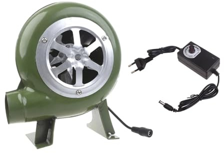 YVAAASIYC Mehrzweck-100-220-Gebläse, 40/60/80 W, DC3–12 V, kleiner Ventilator, Vergaser, Geschwindigkeitsregelung, Eisen, altmodisch(40W)