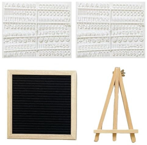 Letterboard, Stecktafel mit 340 Buchstaben Austauschbare Filz Buchstabentafel für Baby Ankündigungen Meilensteine Bürodekoration Passwortschild Bauernhaus Geschenke