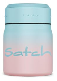 Satch Thermo Lunchbox 500ml, auslaufsicher, isoliert, mit Gabel-Löffelkombination Light Blue Graffiti - Pink