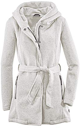 G.I.G.A. DX Damen Frydara Casual Strick Parka Mit Kapuze Und Gürtel, Off White, 42