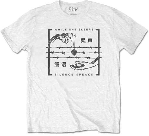 T-Shirt # L White Unisex # Silence Speaks