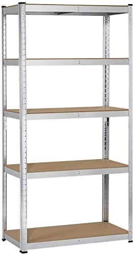 Yaheetech Lagerregal 180x90x40 cm Kellerregal 5 Ebenen Steckregal Werkstattregal Schwerlastregal Metallregal Garagenregal verzinkt 875kg