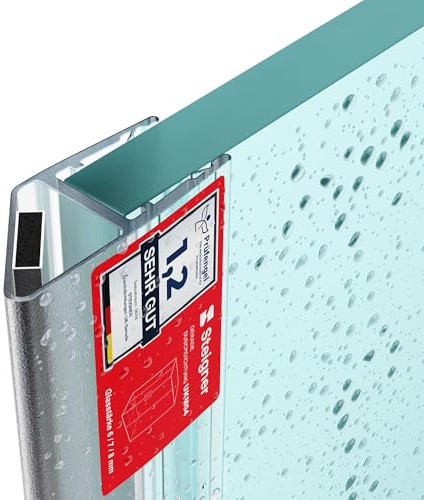STEIGNER Joint magnetique douche UKM04 192 cm (1 pc.) - Joint porte de douche d’angle, pentagonale, arrondie, en niche ou quart de cercle avec porte 6-8 mm - Étanchéité, Protection contre les fuites