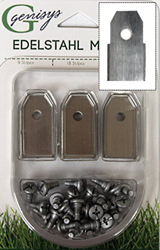 Genisys 30 Ersatz Messer Klingen kompatibel mit Yardforce Mähroboter (Neue Form HQ 2018 - longlife - 0,60 mm) SA SC LUV X NX Amiro MowBest EasyMow Compact [DIN EN 50636 geprüft]