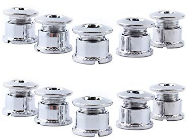 VOANZO 10 Unidades M8x12MM plata tuerca 2 unids/set bicicleta bicicleta rueda eje tuercas 7075 aleación de aluminio tornillo para bicicleta sola velocidad cigüeñal