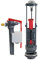 Wirquin 10723589 Chasse d'eau wc complète mécanisme wc double chasse Wirquin One & robinet flotteur à alimentation latérale Jollyfill, gris et rouge