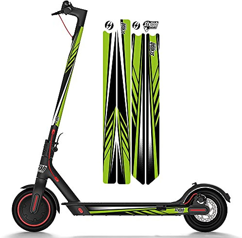 STYLISH SCOOTERS Adesivi Xiaomi M365, Sport Green Vinile Decorativo per il tuo Monopattino Elettrico, Adatto per tutti i Modelli. (Verde)
