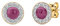 Orovi Schmuck Damen Ohrringe Gelbgold mit Edelstein/Geburtsstein Juli roter Rubin und Swarovski Steinchen Ohrstecker aus 9 Karat (375) Gold