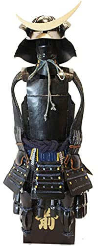 Siunwdiy Japanische Statue Samurai Rüstung, Vintage Dekoration Japanische Innenkulpturen, Antike Rüstung Krieger Rüstung Büro Statue Metall Handwerk Dekoration,D
