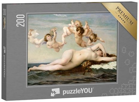 puzzleYOU: Puzzle 200 Teile „Ölgemälde: Geburt der Venus, Alexandre Cabanel, 1875“ – aus der Puzzle-Kollektion Engel