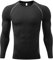 Sillictor Compression Tops for Men Quick Dry Football Training Running Top Mens Long Sleeve Hiking Golf Ski Base Layer Tops Men Sports Thermal Underlayer High Wicking Muscle Support 3323 Black XL