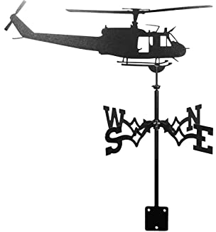 Metall-Windfahne, Retro-Szene Gartendekoration einfache Verwendung und Installation Haltbare Außenhalterung Fürs Dach, Wetterhahn Metall Hubschrauber Für Garten Deko