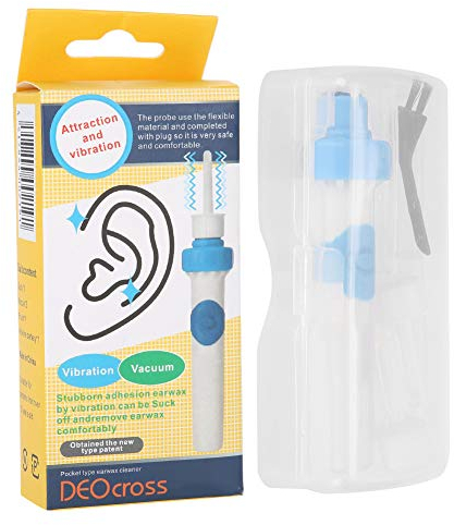 Ohrenreiniger, Ohrenschmalz-Entferner, wiederverwendbares Reinigungsset für Ohrverstopfungen, stumm, weich, sicher, elektrischer Ohrstöpsel mit Ersatzköpfen Ohren Reiniger für Erwachsene und Kinder