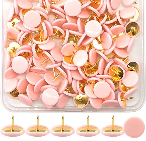 Yosawo 150 Stück Bunt Reißnägel Reißzwecken Runde Pins Thumbtacks für Korktafel dekorative Pinnwand Bürokarte (Rosa)