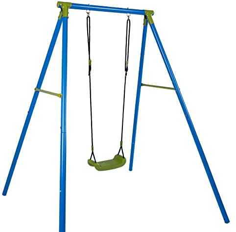 Sandora 40015 Einzel - Kinderschaukel XNS032-50kg | Schaukel mit Gestell | Kinderschaukel für Garten