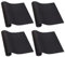 HD Fitness 4er-Set EVA Unterlegmatte für Fitnessgeräte rutschfest und schalldämmend mit Bändern | SCHWARZ 200 x 100 cm, Stärke 0.7 cm
