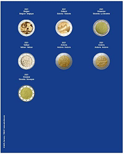 SAFE 7302-37 Ergänzungsblatt für 2 Euro Münzen in Kapseln für das Jahr 2021