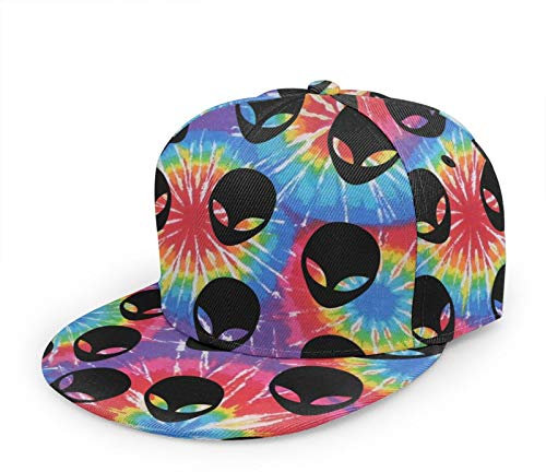 Oaieltj Unisex Baseball Cap Herren Damen Verstellbare Snapback Trucker Mütze Mode Hip-Hop Baseball Cap, Batik-Design Alien, One size