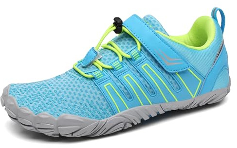 SAGUARO Barfuss Schuhe Damen - Barfußschuhe Damen - Outdoor Barfussschuhe Leichte rutschfeste Zehenschuhe Barfuß Fitnessschuhe Traillaufschuhe Himmelblau,Gr.36