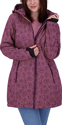 Damen Gefütterter Softshellmantel Kurzmantel mit abnehmbarer Kapuze Softshelljacke Übergangsjacke KEELE Peak