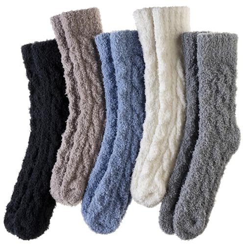 Womens Fluffy Socks Slipper Winter Warm Fuzzy Soft Comfy Plush Therma Cozy Cabin Casual Socks
