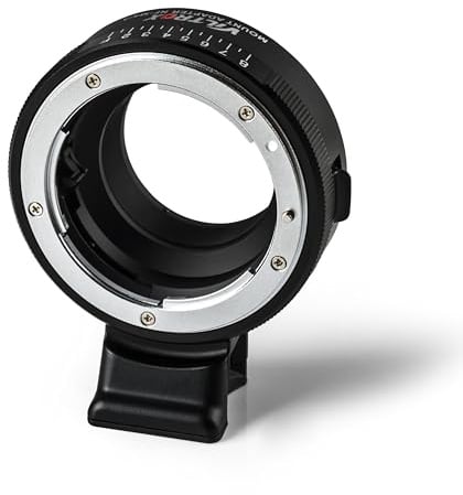 Viltrox Adaptateur d'objectif NF vers M4/3, bague d'ouverture de mise au point manuelle avec adaptateur d'objectif trépied compatible avec objectif Nikon F D S AI G Series vers appareil photo Micro
