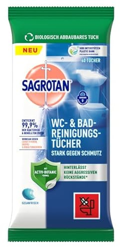 Sagrotan WC- und Bad- Reinigungstücher, 60 Tücher