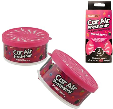 Désodorisant pour voiture avec baies mélangées, vanille, océan, aérations réglables, longue durée, cadeau personnalisé (1 désodorisant de voiture (mélange de baies))