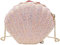 Gokelomg Frauen Mädchen Kleine Meerjungfrau Muschel Geldbörse Umhängetaschen Glitzer Pailletten Kette Abendtasche, Perle Shell Handtasche, Geburtstag Geschenk, Rosa