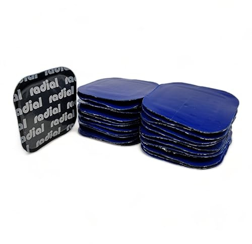 25 Pack of 45mm x 45mm Radial Tyre Tube Patches Universal Inner Tube Repair Patch Motorbike Bike Cycle MX ATV