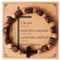 Eigso Braun Holzperlen Mala Gebet Armband für Männer Frauen Edelstahl Christian Kreuz Anhänger Armband für Mann Frau