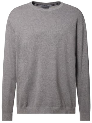 Pierre Cardin Herren Pullover Rundhals Strick RH | Männer Basic Strickpulli | Mordern Fit | Sharkgray 5064 9102 | 34W - 36L