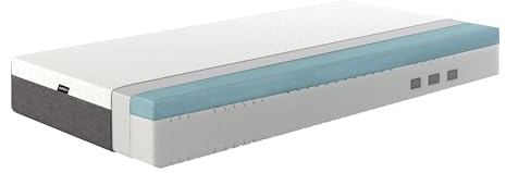 ARBD Shoulder Comfort Matratzen - Verschiedene Härtegrade und Bezüge - Made in Germany (Grey Bezug - H2 Kern + H3 Topper, 100 x 200 cm)