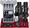 Zoom PodTrak P4 Portable Multitrack Podcast Recorder, Audio Interface w/ 4 Mic Inputs, 4 Headphone Outputs with 2X Zoom DM1-PMP Podcast Mic Pack, 2X Headphone Hanger, Rechargeable Batteries & More