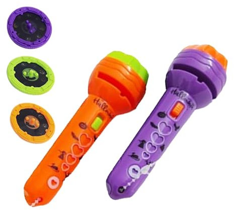 Children Flashlight Projector,Flashlight Projector Halloween Glowing Torch Toy - Parent-Child Interactive Projector Night Lamp for Boys for Living Room, Bedroom