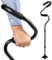 Retoreath Ergonomischer Gehstock, Leicht & Verstellbar, Selbststehend, Unterarmstütze für Extra Halt, Handgelenkstabilisierung, Gehhilfe (Black)