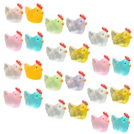 IWOWHERO Stück Mini Hühner Modell Gartenfrösche Outdoor Deko Figuren Plüsch Schildkröten Künstliches Gras Gartendekorationen Hase Im Freien Tischdekoration Solar