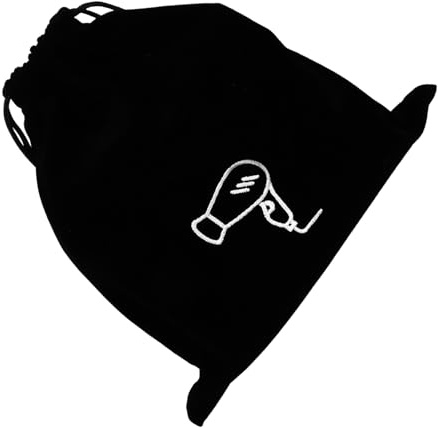 Custodia per Piastra Chioma in Flanella, Borsa Coulisse Nera | Bagno e Affitti, Organizza Accessori e Gioielli, Chiusura Sicura, Identifica Subito gli Oggetti