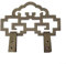 Set di 4 ganci decorativi in ottone, progettati per sostenere quadri e specchi con eleganza