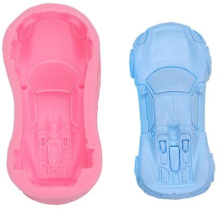 3D Fondant Sports Car Silicone Cake Mould, Non-Stick Race Car Resin Mold, 3D Car Shaped Chocolate Moulds Muffin Tray Soap Mould, Racing Shape Chocolate Mooncake Cake Cup Making Moulds